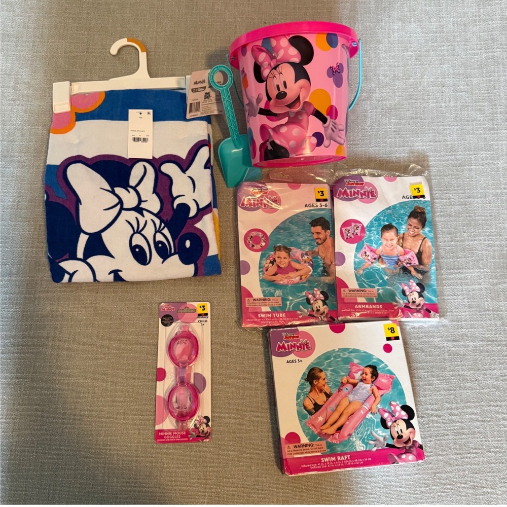 Disney Minnie Mouse Pool Beach‎ Set Summer Bundle Pink Disney Kids OS